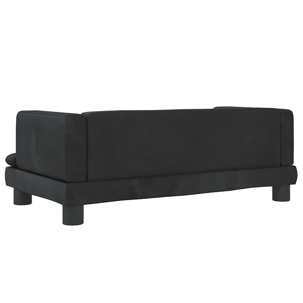 Kindersofa Blau 80x45x30 cm Samt