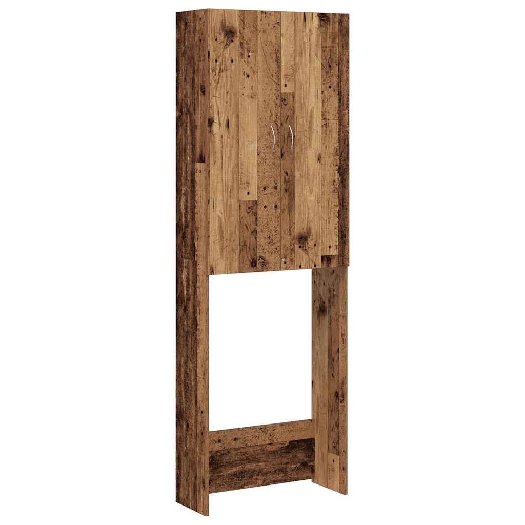 Waschmaschinenschrank Weiß 64x25,5x190 cm