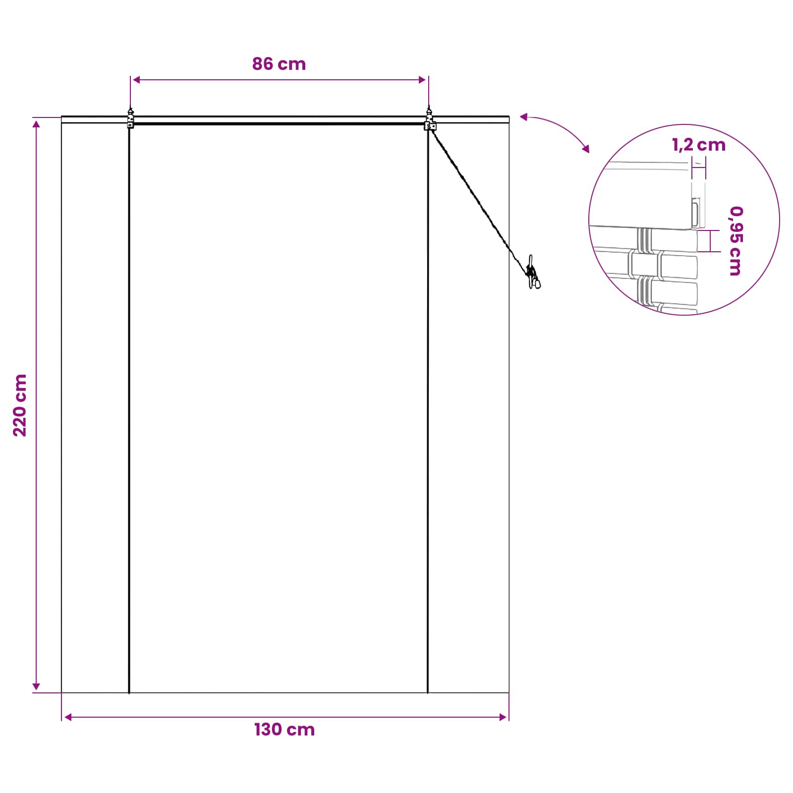 Rollo Braun 60 x 160 cm Bambus