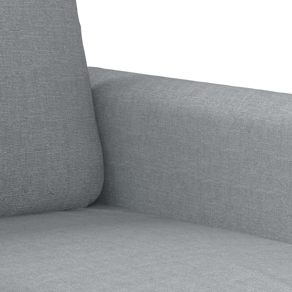 3-tlg. Sofagarnitur mit Kissen Braun Stoff