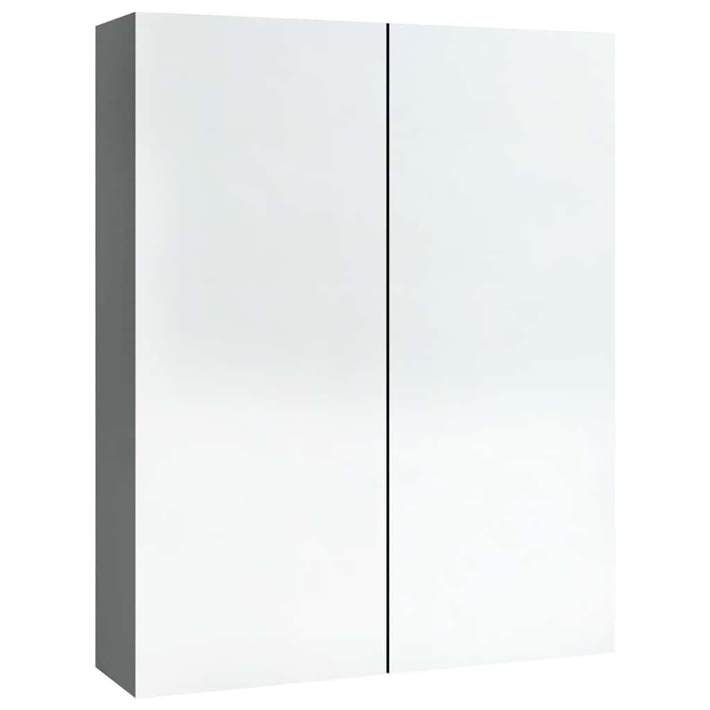 Bad-Spiegelschrank 60x15x75 cm MDF Glänzendes Schwarz