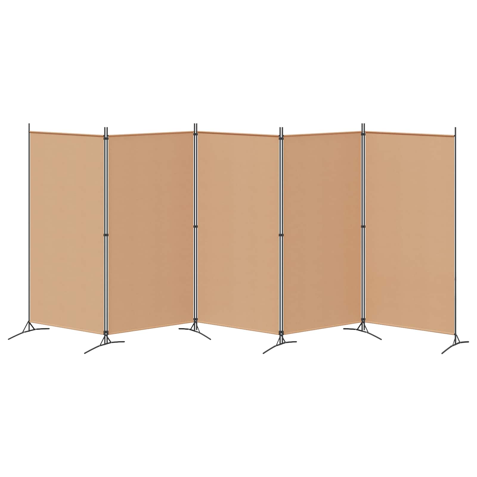 3-tlg. Raumteiler Weiß 260x180 cm Stoff