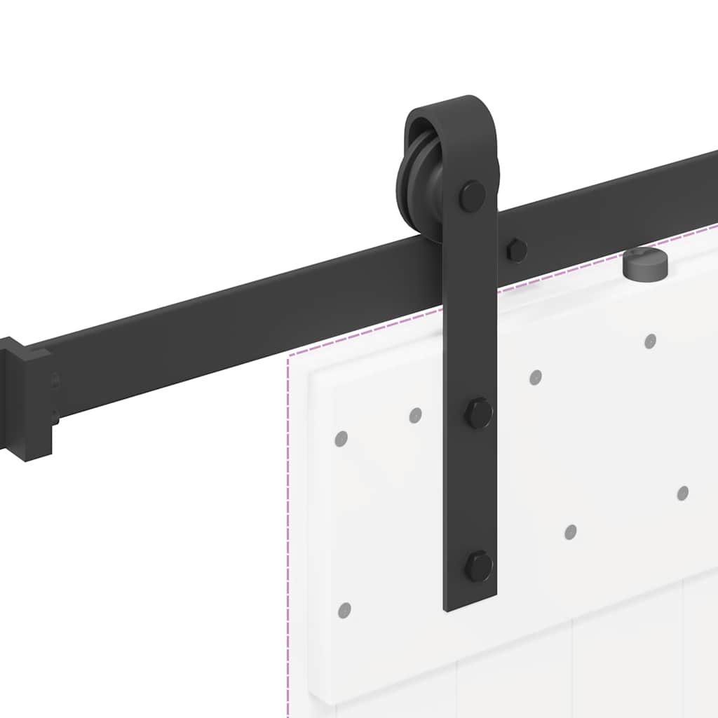 Schiebetürbeschlag-Set SKIEN 183 cm Stahl Schwarz