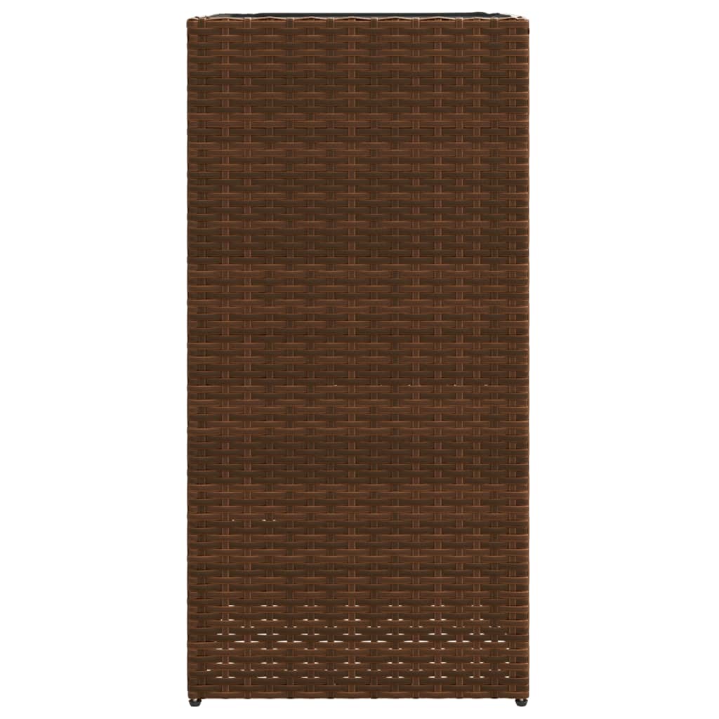 Pflanzkübel 2 Stk. Schwarz 40x40x80 cm Poly Rattan