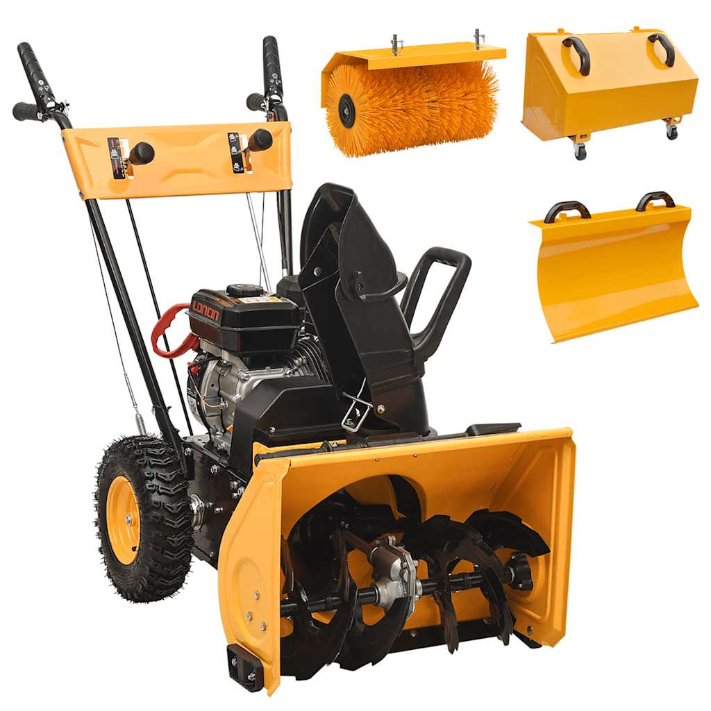 2-in-1 Schneefräse und Kehrmaschine Benzinbetrieben 6,5PS