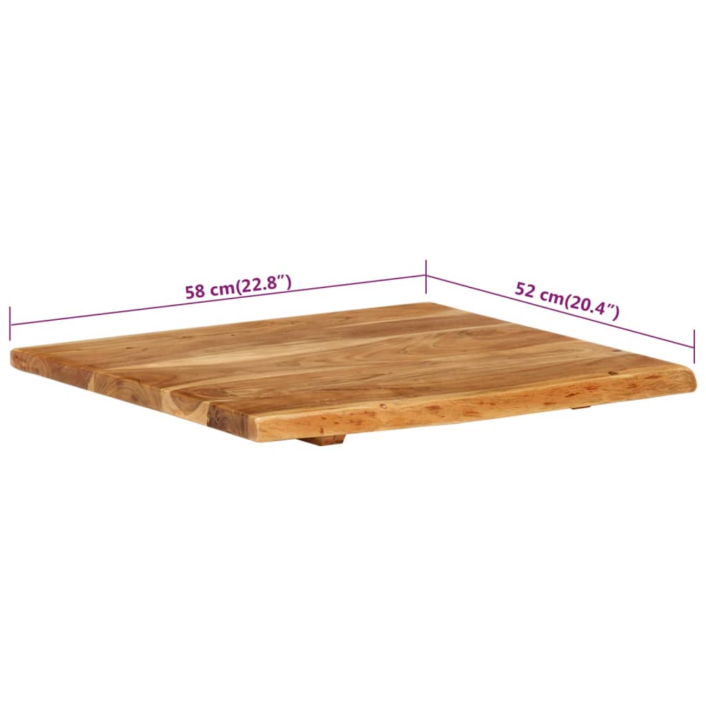 Badezimmer-Waschtischplatte Massivholz Akazie 100x52x2,5 cm
