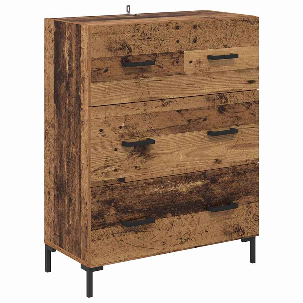 Highboard Hochglanz-Weiß 69,5x34x180 cm Holzwerkstoff