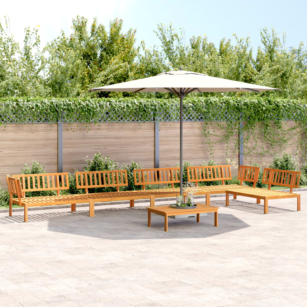 3-tlg. Garten-Sofagarnitur aus Paletten Massivholz Akazie