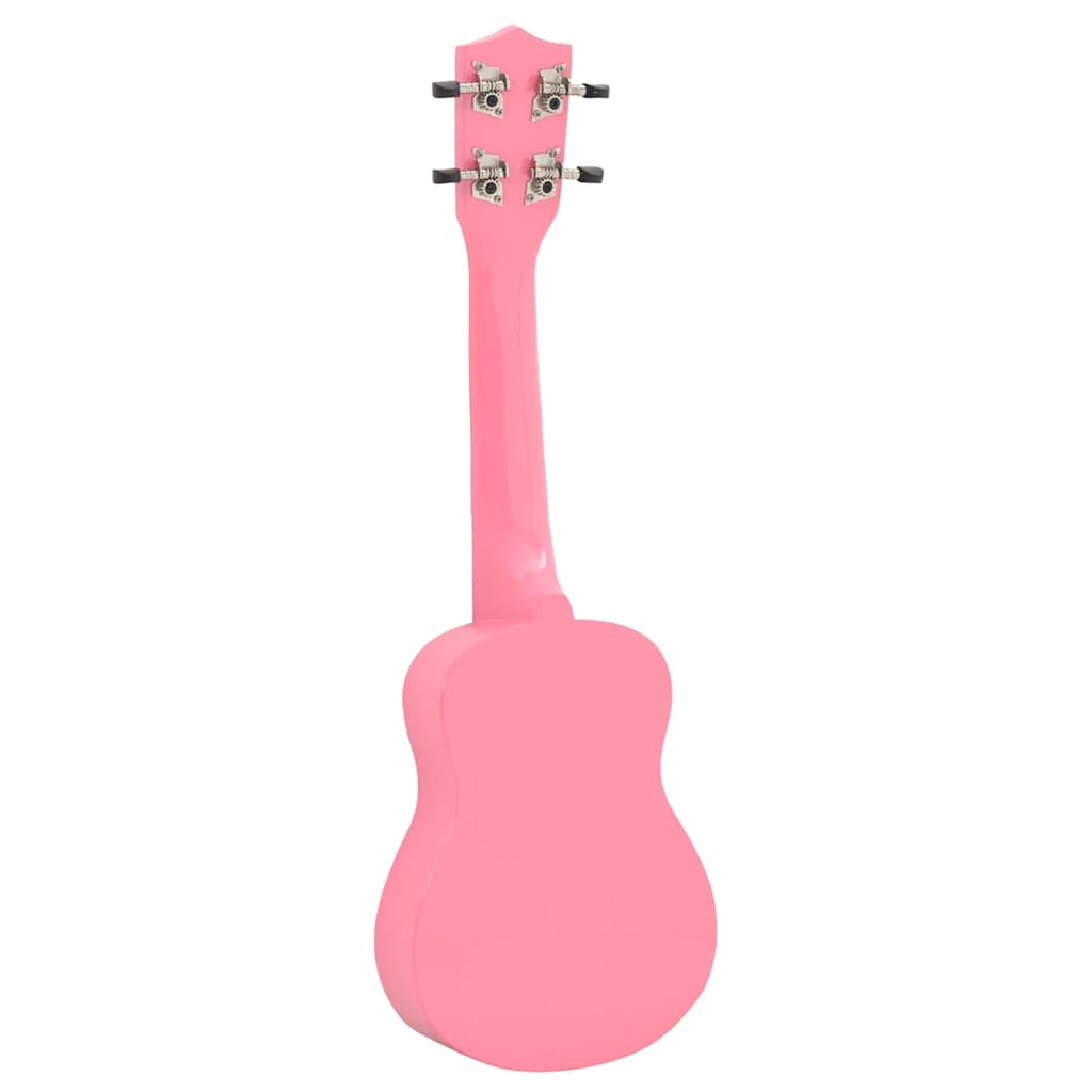 Sopran Ukulele Set für Kinder mit Tasche Dunkles Holz 21