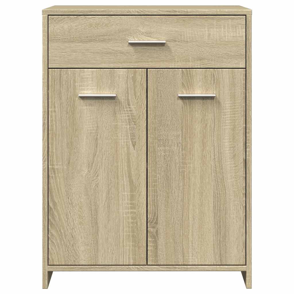 Badezimmerschrank Weiß 60x33x80 cm Holzwerkstoff