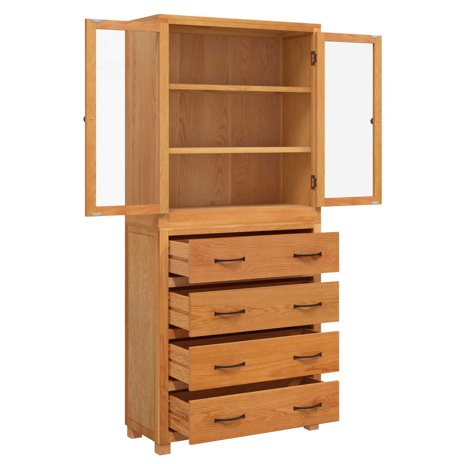 Aufbewahrungsmöbel-Set mit Regal 2 Stk. Natur 80 x 35 x 185 cm