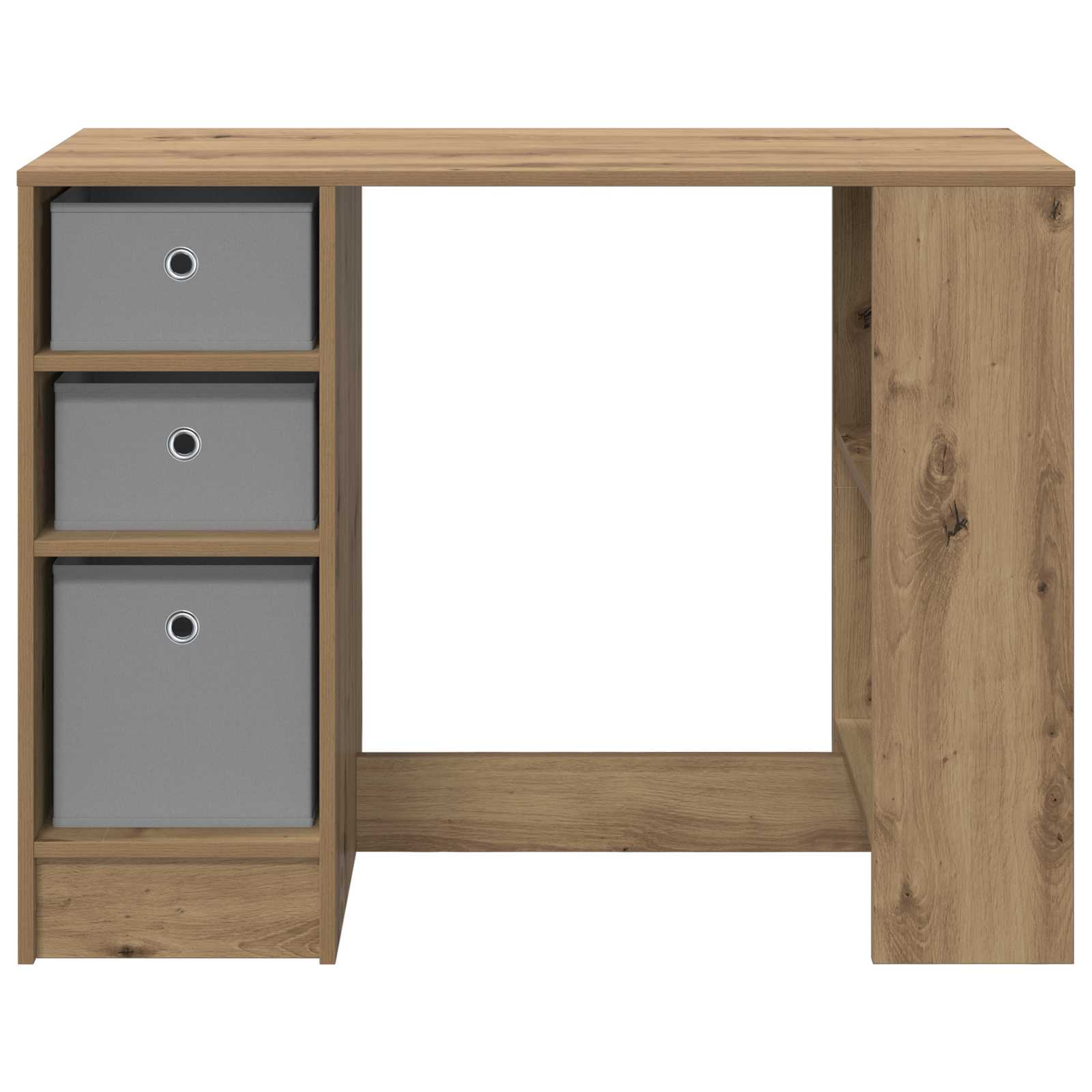 Schreibtisch mit Schubladen Weiß 100 x 40 x 75 cm Holzwerkstoff
