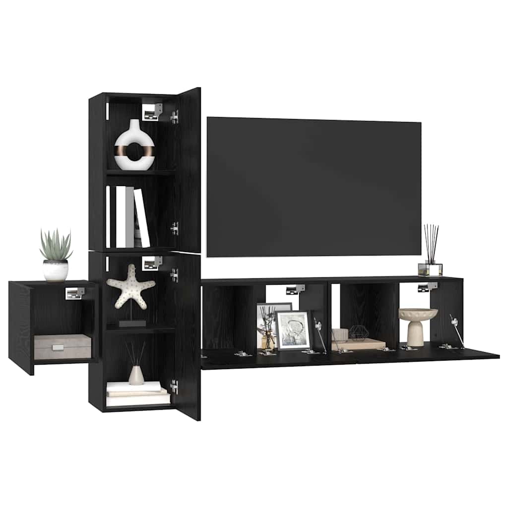 5-tlg. TV-Schrank-Set Weiß Holzwerkstoff