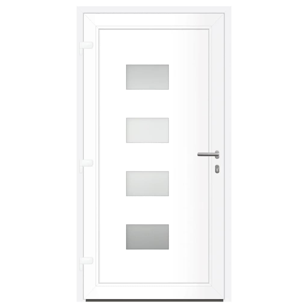 Haustür Anthrazit 100x210 cm Aluminium und PVC