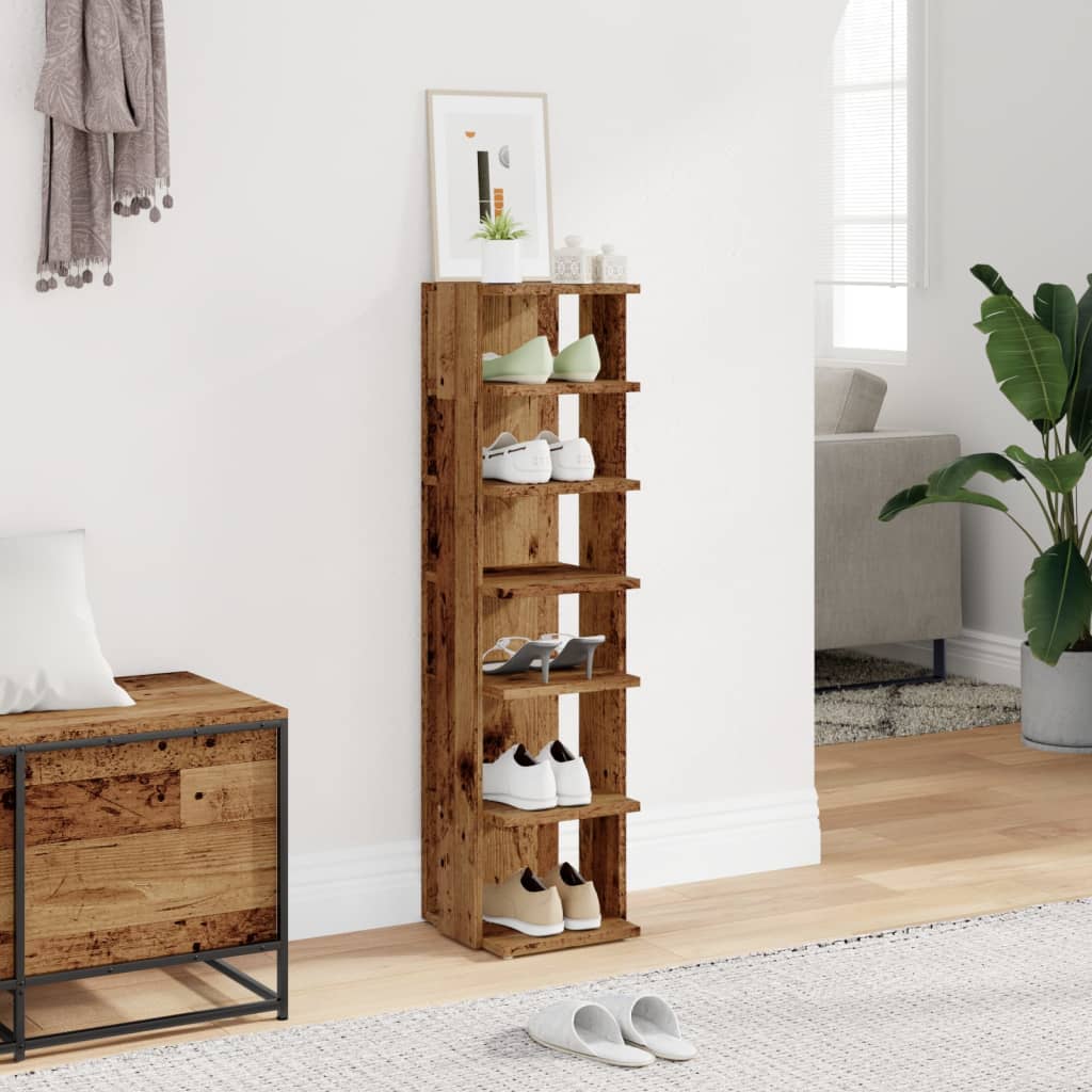 Schuhschrank Weiß 27,5x27x102 cm Holzwerkstoff