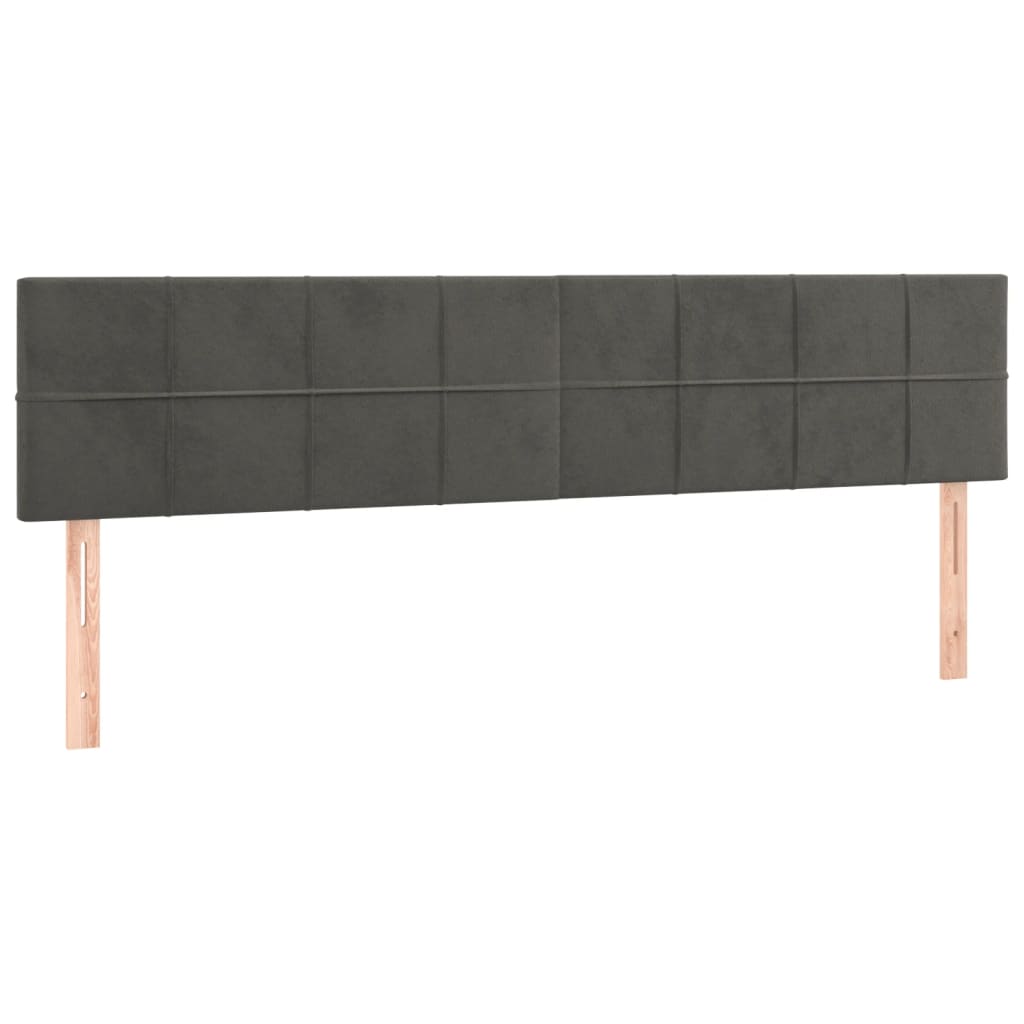 Kopfteil Hellgrau 80x5x118/128 cm Samt