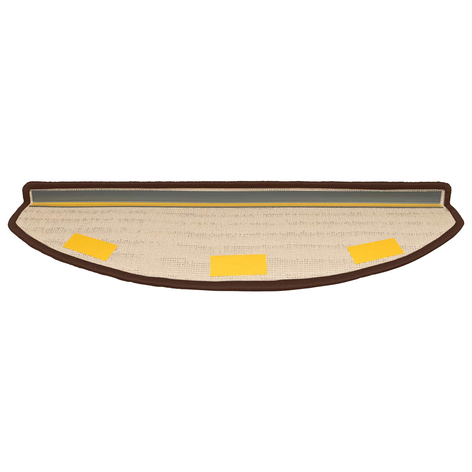Stufenmatten 15 Stk. 56x17x3 cm Grau Halbrund