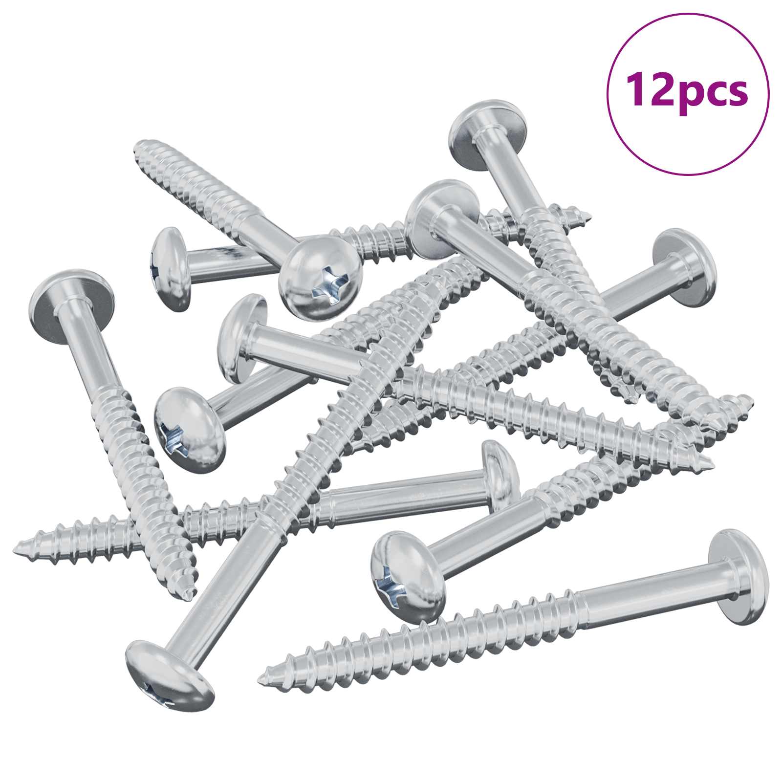 Holzschraube 2 pcs Silber 9,8 x 53 mm Stahl