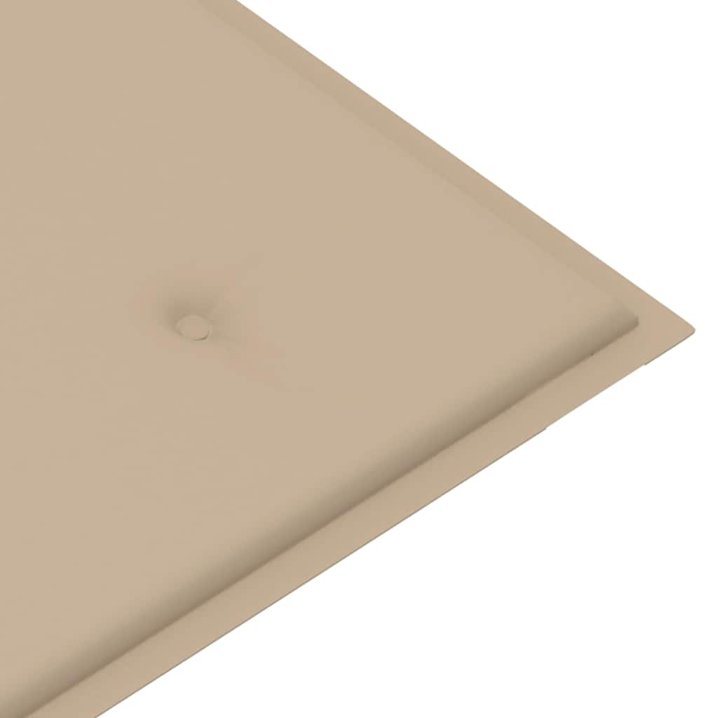 Gartenbank mit Anthrazit Auflage 112 cm Massivholz Teak