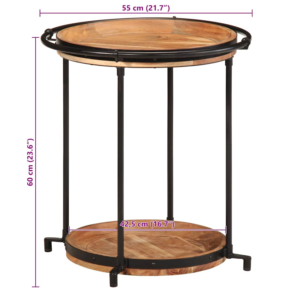 Beistelltisch Ø55x60 cm Massivholz Mango