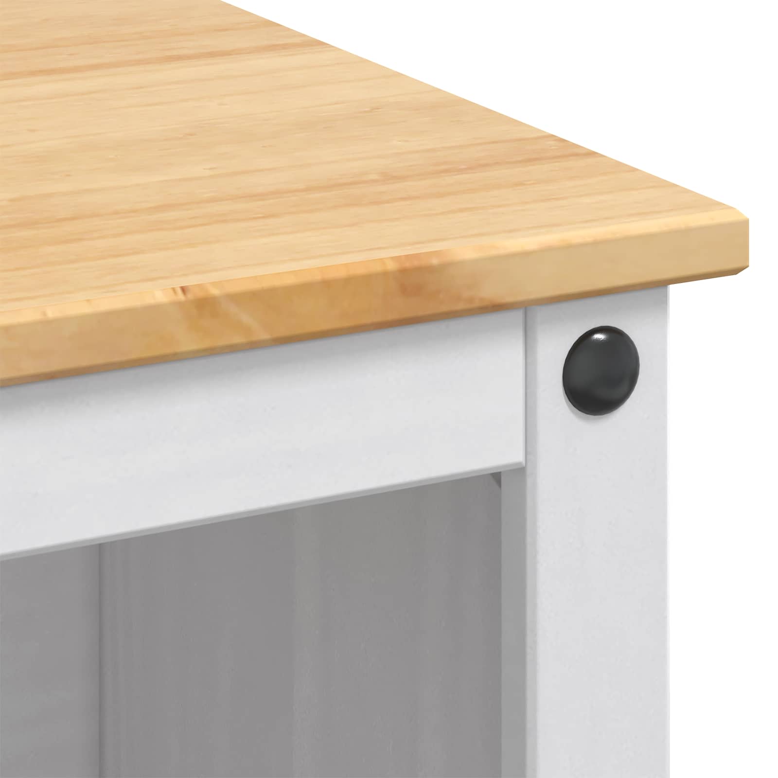 Kücheninsel Set mit Regal 3 pcs Honigwachs Massiv-Kiefer