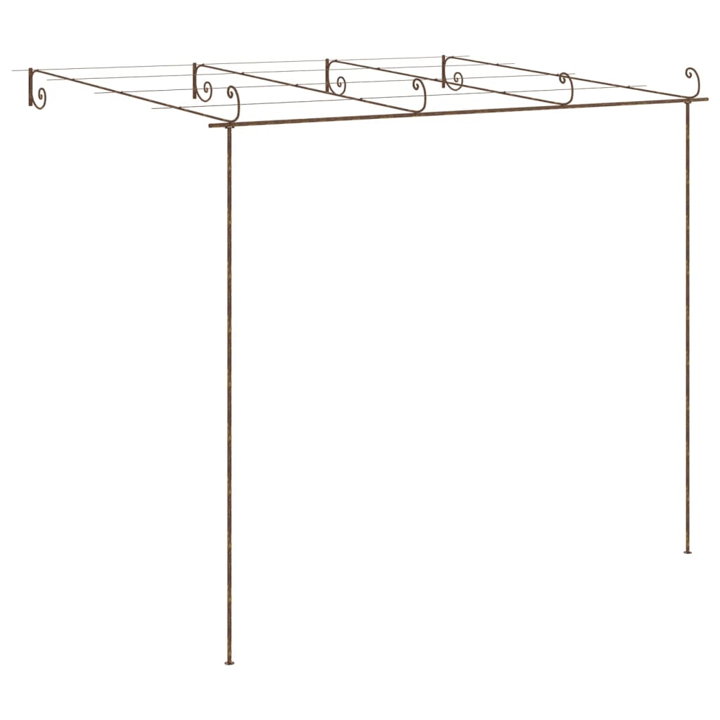 Garten-Pergola Antik-Braun 6x3x2,5 m Eisen