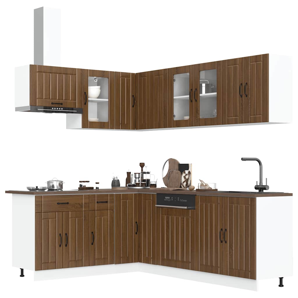 11-tlg. Küchenschrank-Set Lucca Weiß Holzwerkstoff