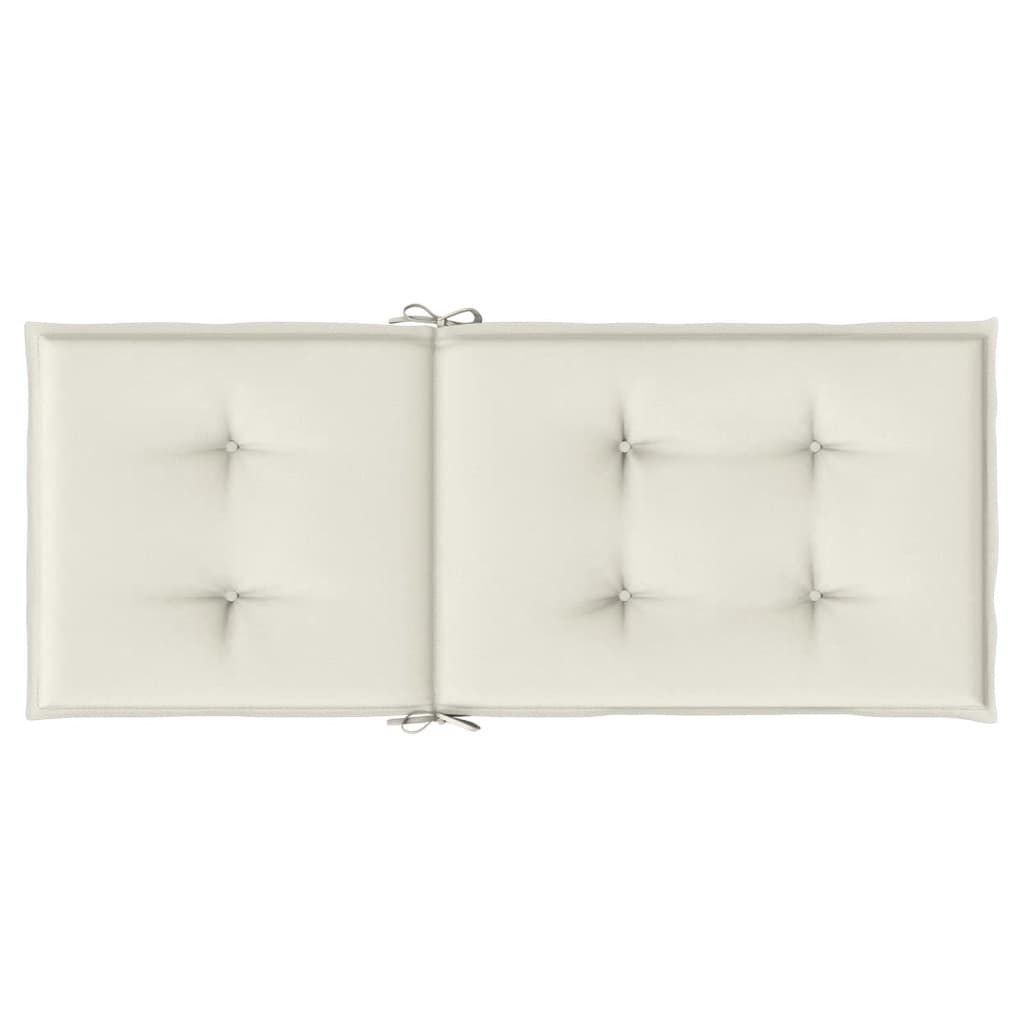 Hochlehner-Auflagen 2 Stk. Melange Anthrazit 120x50x7cm Stoff
