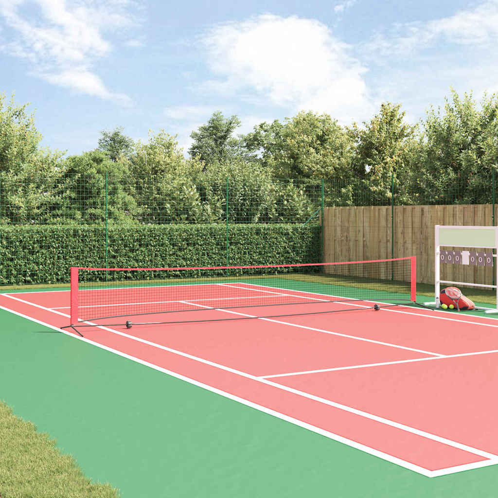 Tennisnetz Schwarz und Rot 301 x 90.5 x 87 cm Polyester