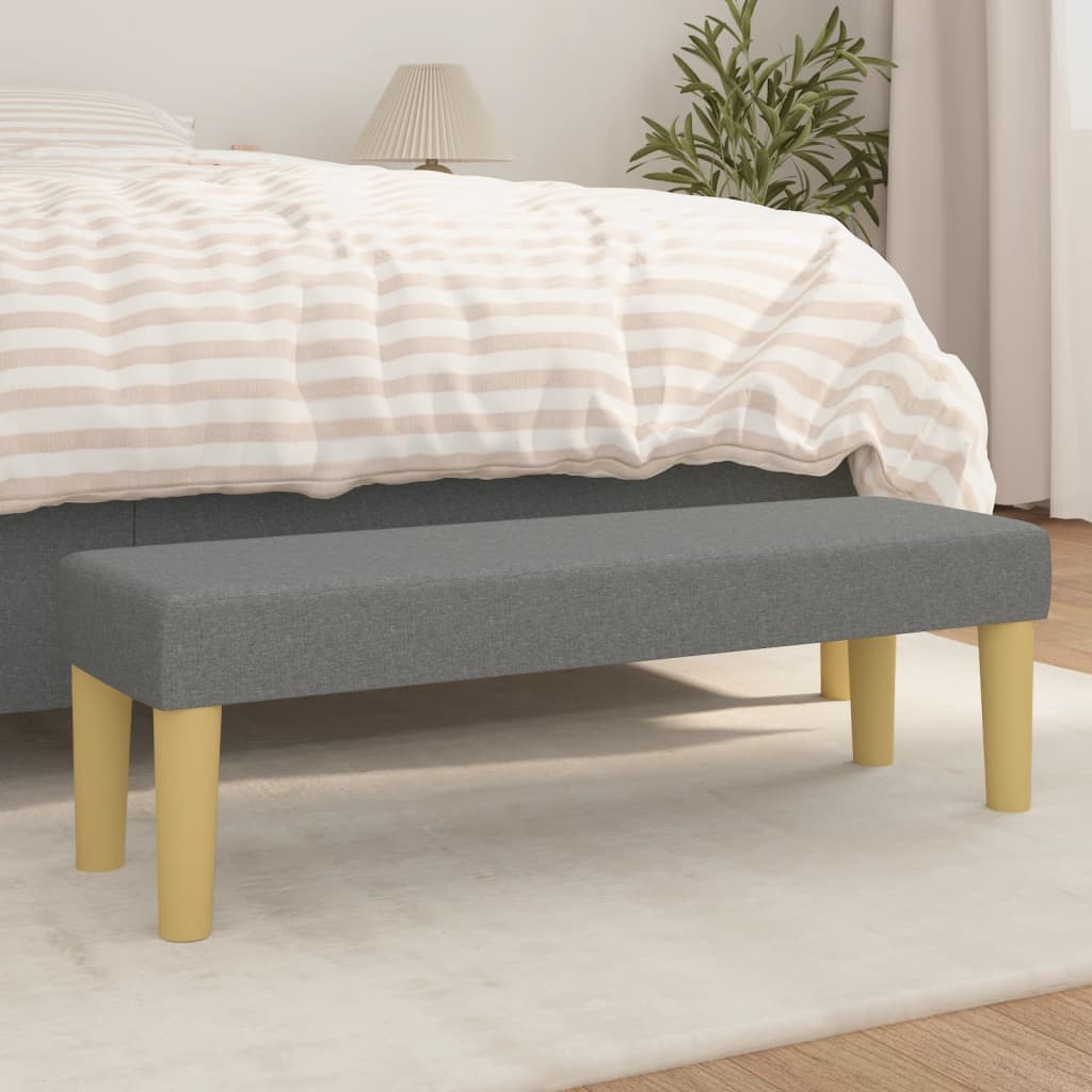 Sitzbank Hellgrau 70x30x30 cm Stoff