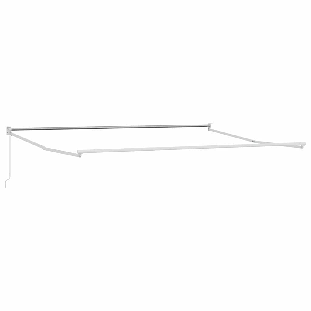 Ausziehbarer Sonnenschirmrahmen Weiß 300 x 250 cm Aluminium