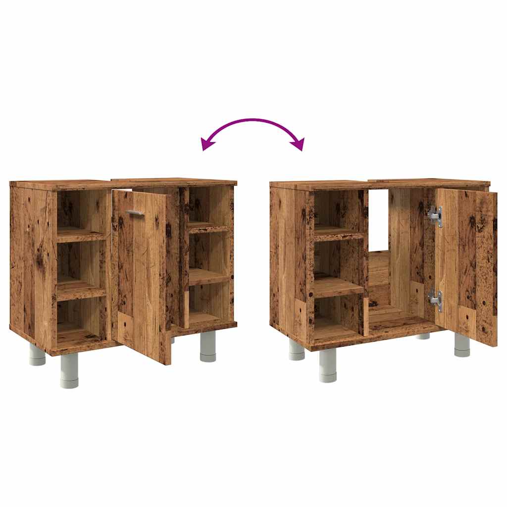 Badezimmerschrank Weiß 60x32x53,5 cm Holzwerkstoff