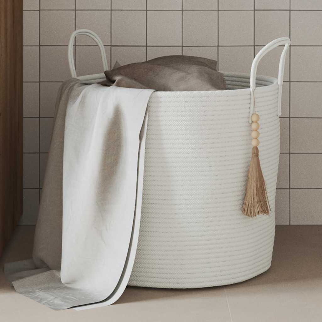 Aufbewahrungskorb Braun Ø40x35 cm Baumwolle