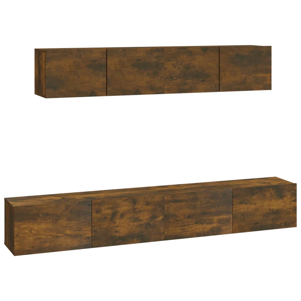 4-tlg. TV-Schrank-Set Weiß Holzwerkstoff