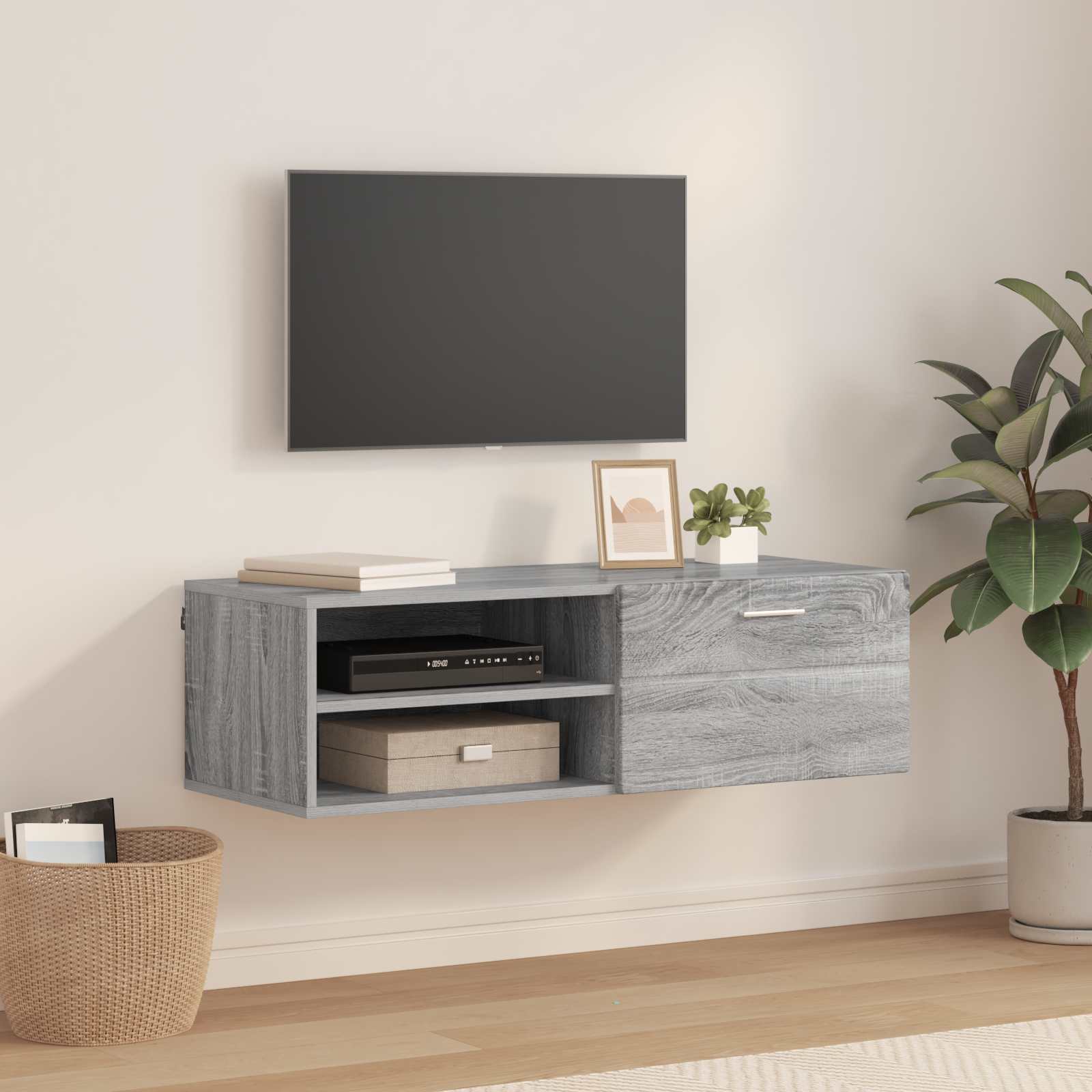 Highboard mit Regal FLORIN Weiß 60 x 35 x 182 cm Holzwerkstoff
