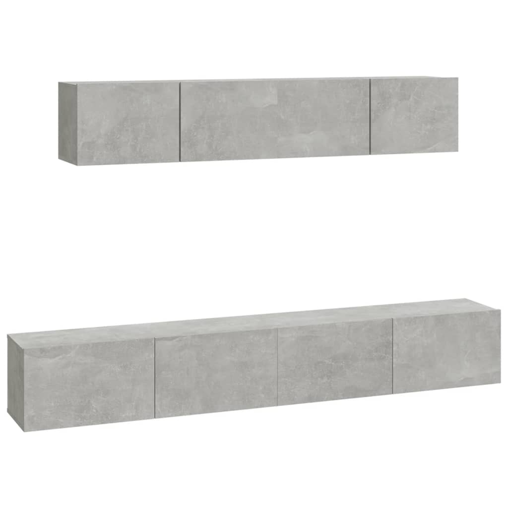 4-tlg. TV-Schrank-Set Weiß Holzwerkstoff