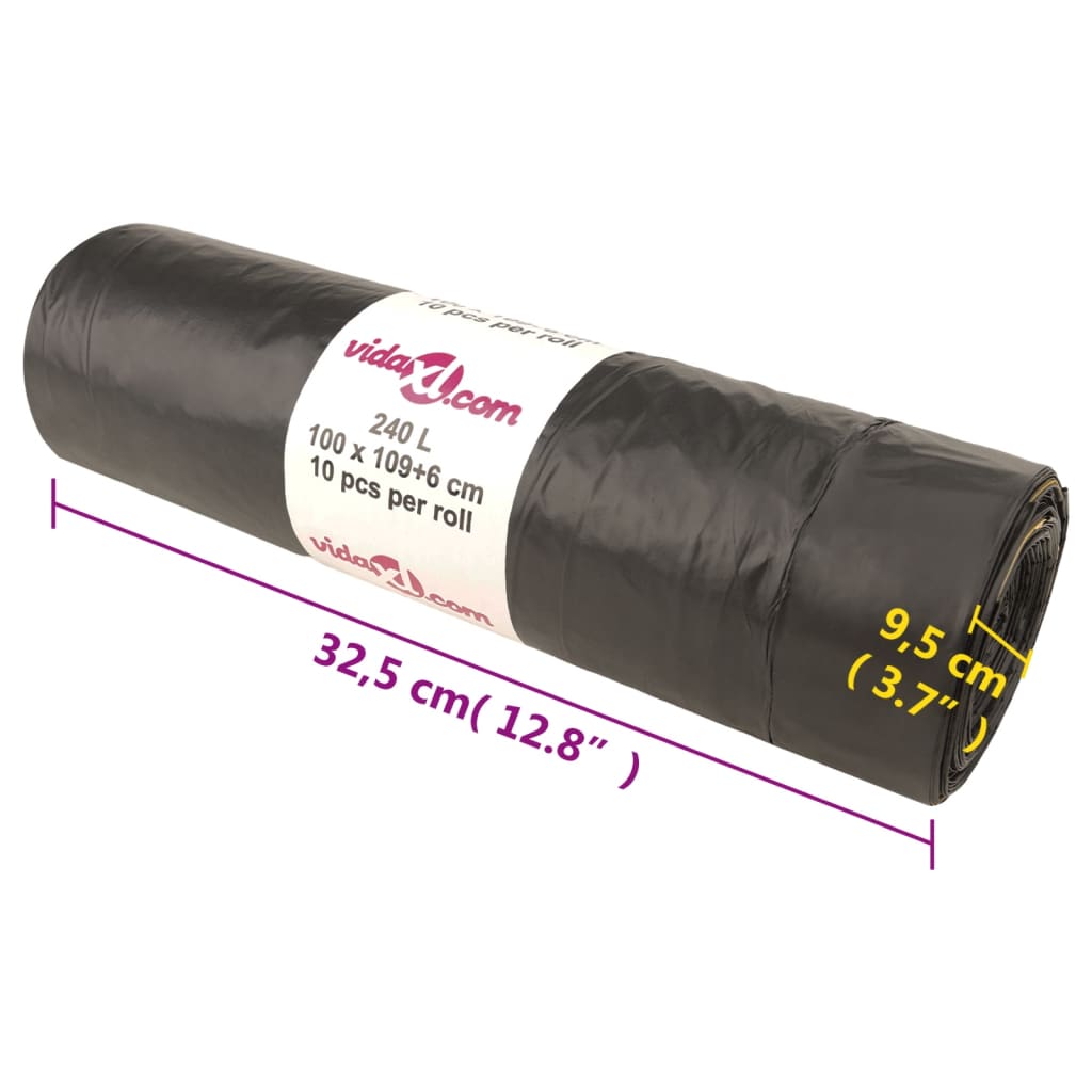Müllsäcke 250 Stk. Schwarz 35 L