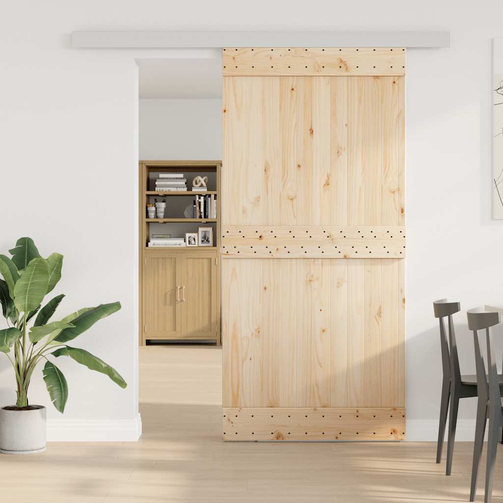 Schiebetürbeschlag-Set 183 cm Aluminiumlegierung Silbern