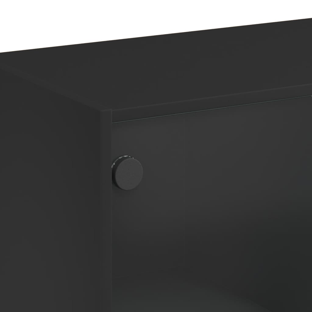 Bücherschrank mit Türen Weiß 136x37x142 cm Holzwerkstoff