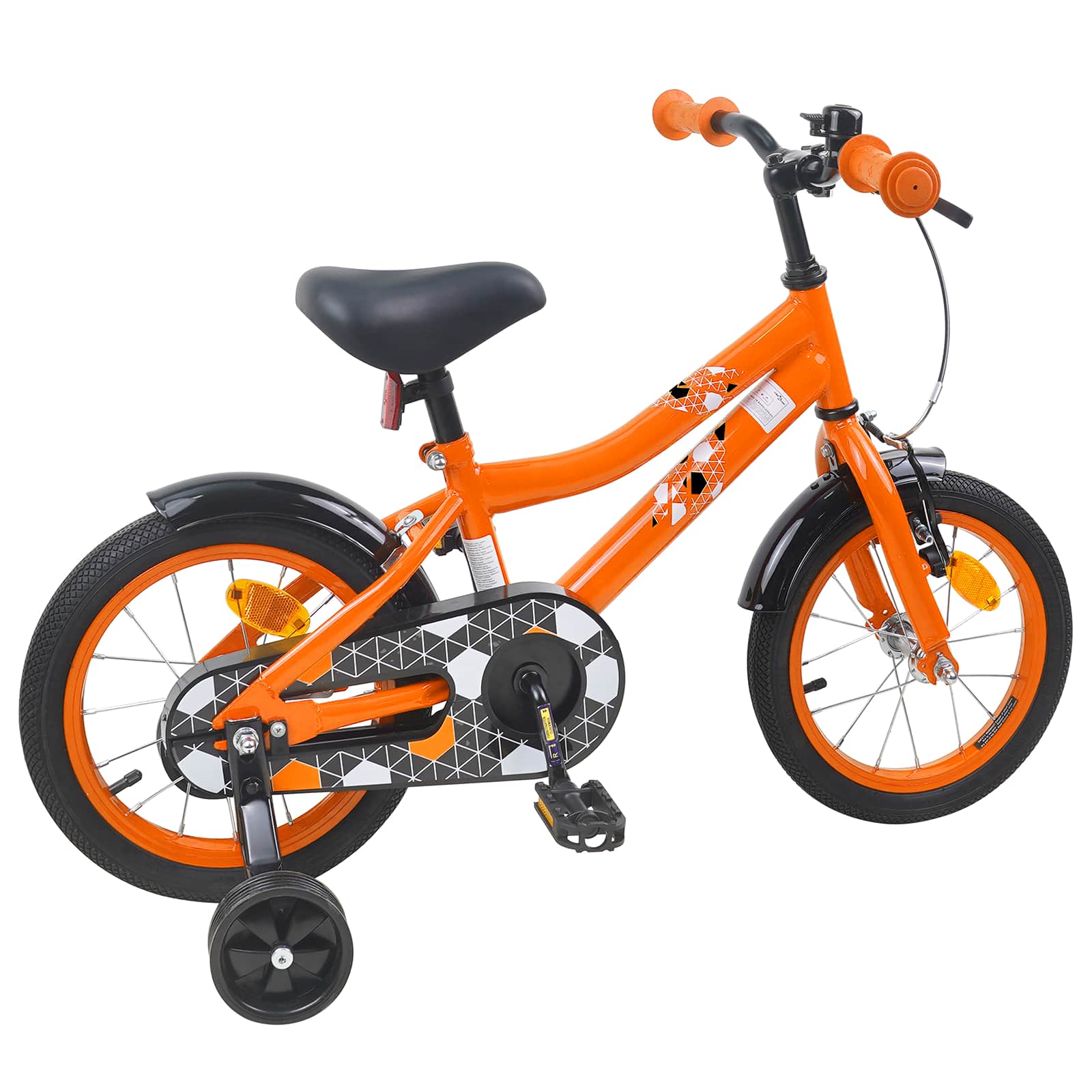 Kinderfahrrad 12 Zoll für 2-4 Jahre alt Schwarz