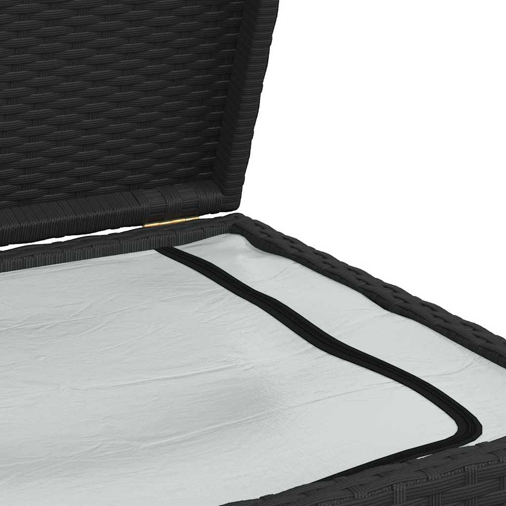 Garten-Auflagenbox Schwarz 120x50x60 cm Poly Rattan