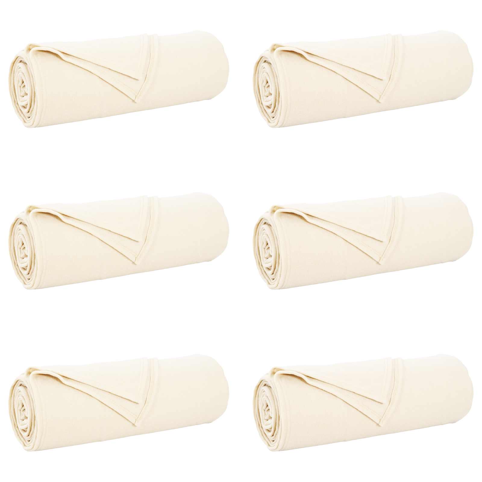 Überwurfdecke Creme 210 x 140 cm Fleece