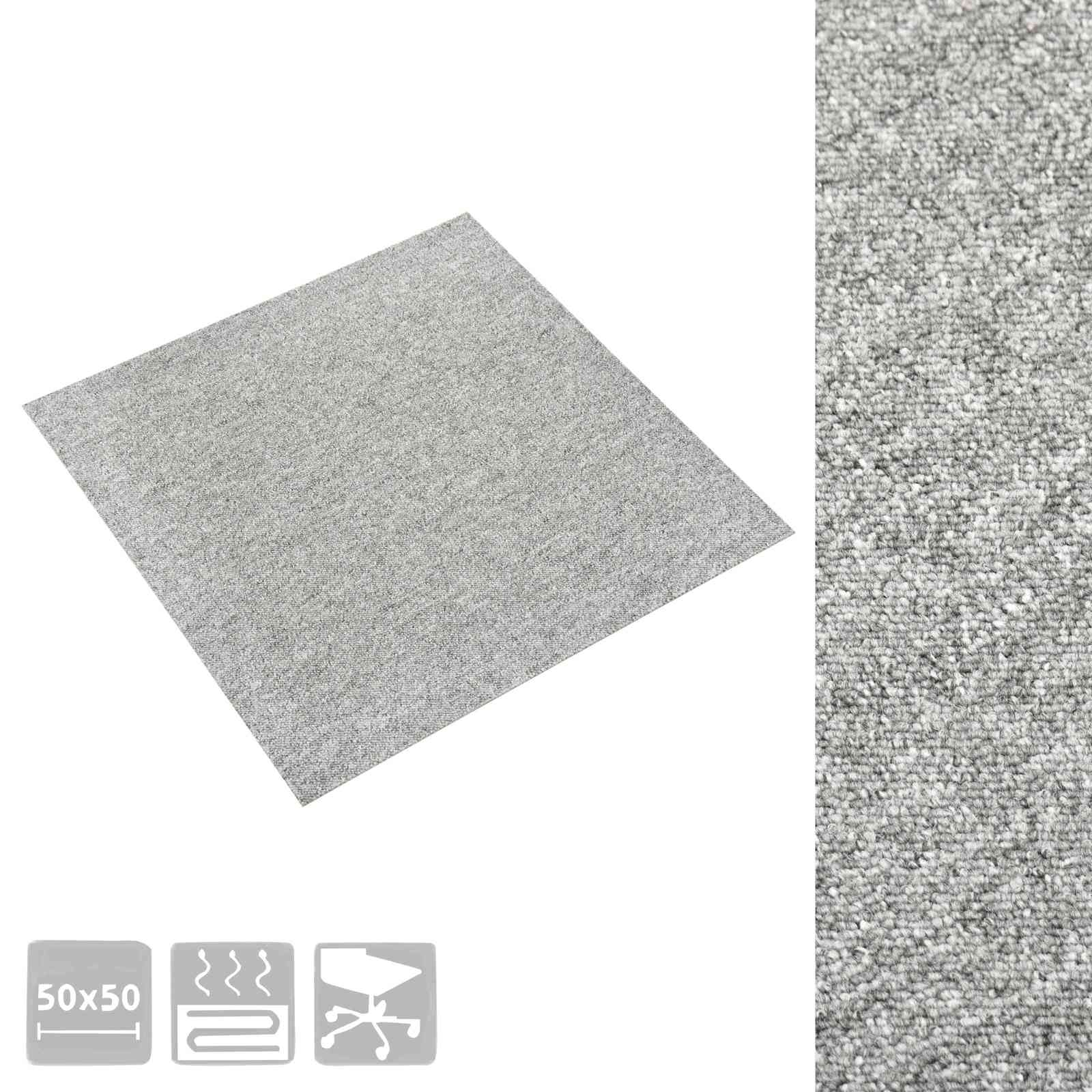 Teppich 20 pcs Gestreiftes Anthrazit 50 x 50 cm