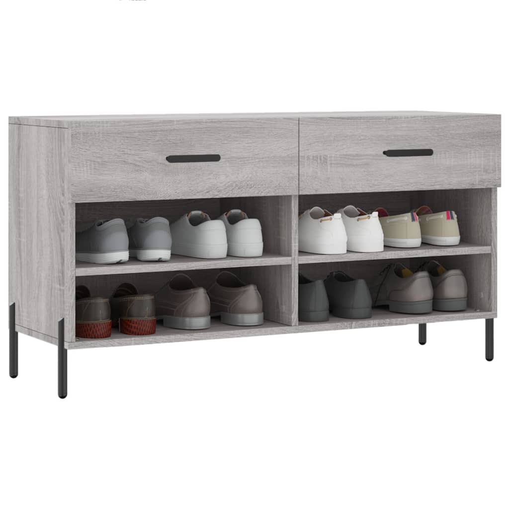 Schuhbank Weiß 102x35x55 cm Holzwerkstoff