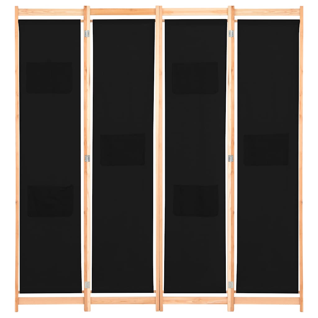 5-teiliger Raumteiler Creme 200 x 170 x 4 cm Stoff