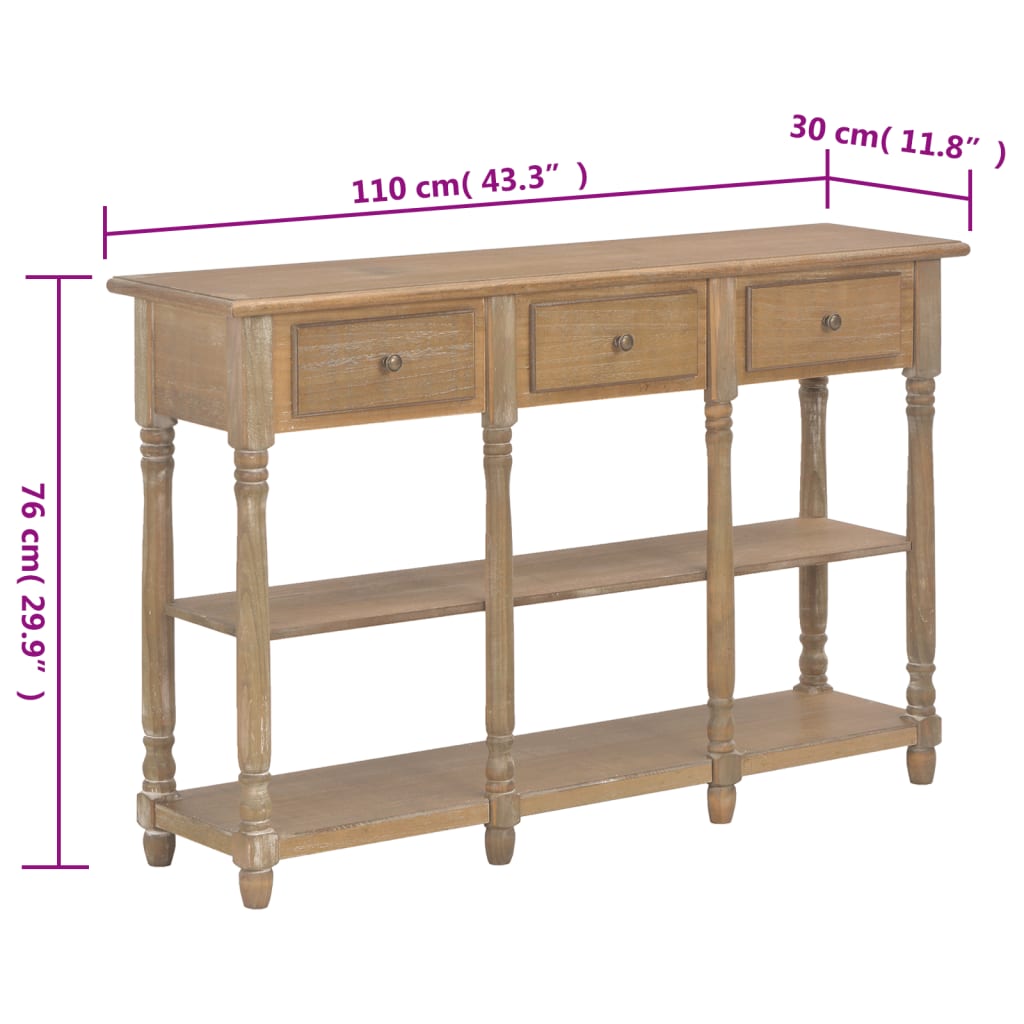 Konsolentisch Schwarz 110x30x76 cm Holzwerkstoff