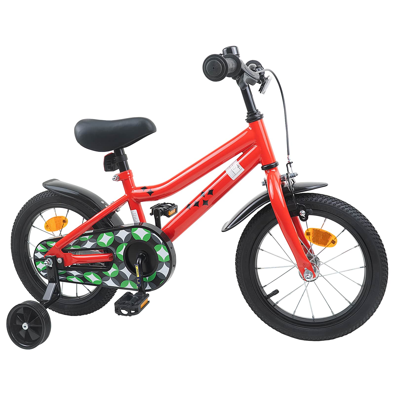 Kinderfahrrad 12 Zoll für 2-4 Jahre alt Schwarz