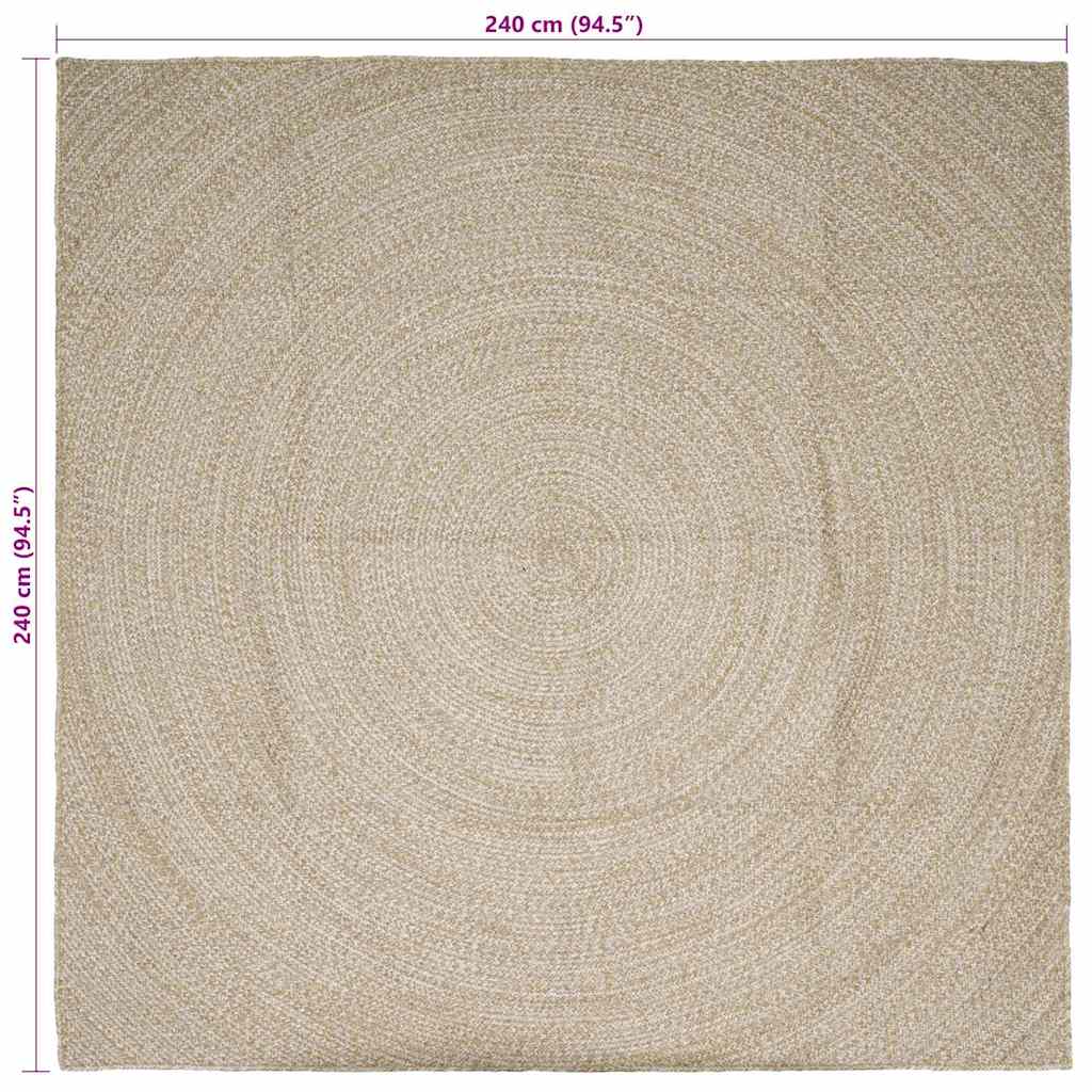 Bereichsteppiche Natürlich und Weiß 60 x 250 cm Jute