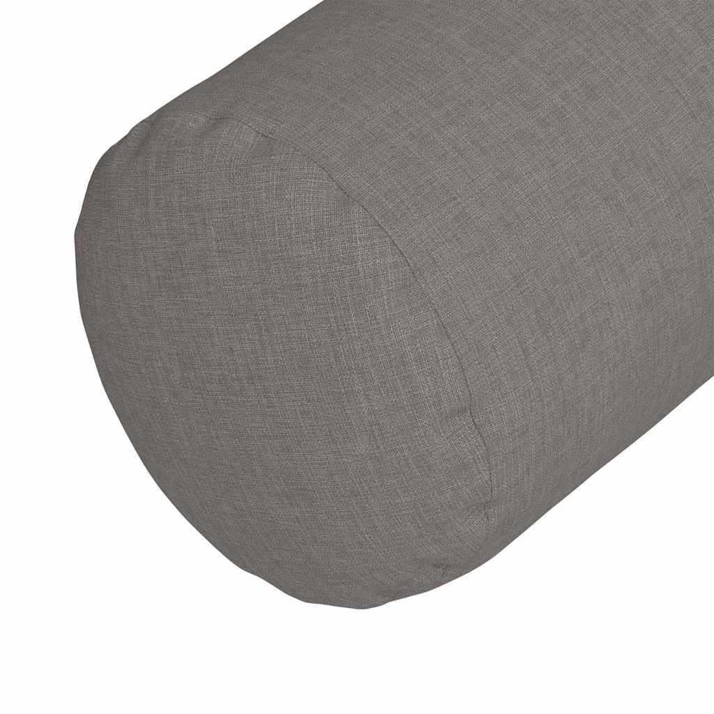Bolsterkissen 2 Stück Hellgrau Ø 15 x 40 cm Stoff