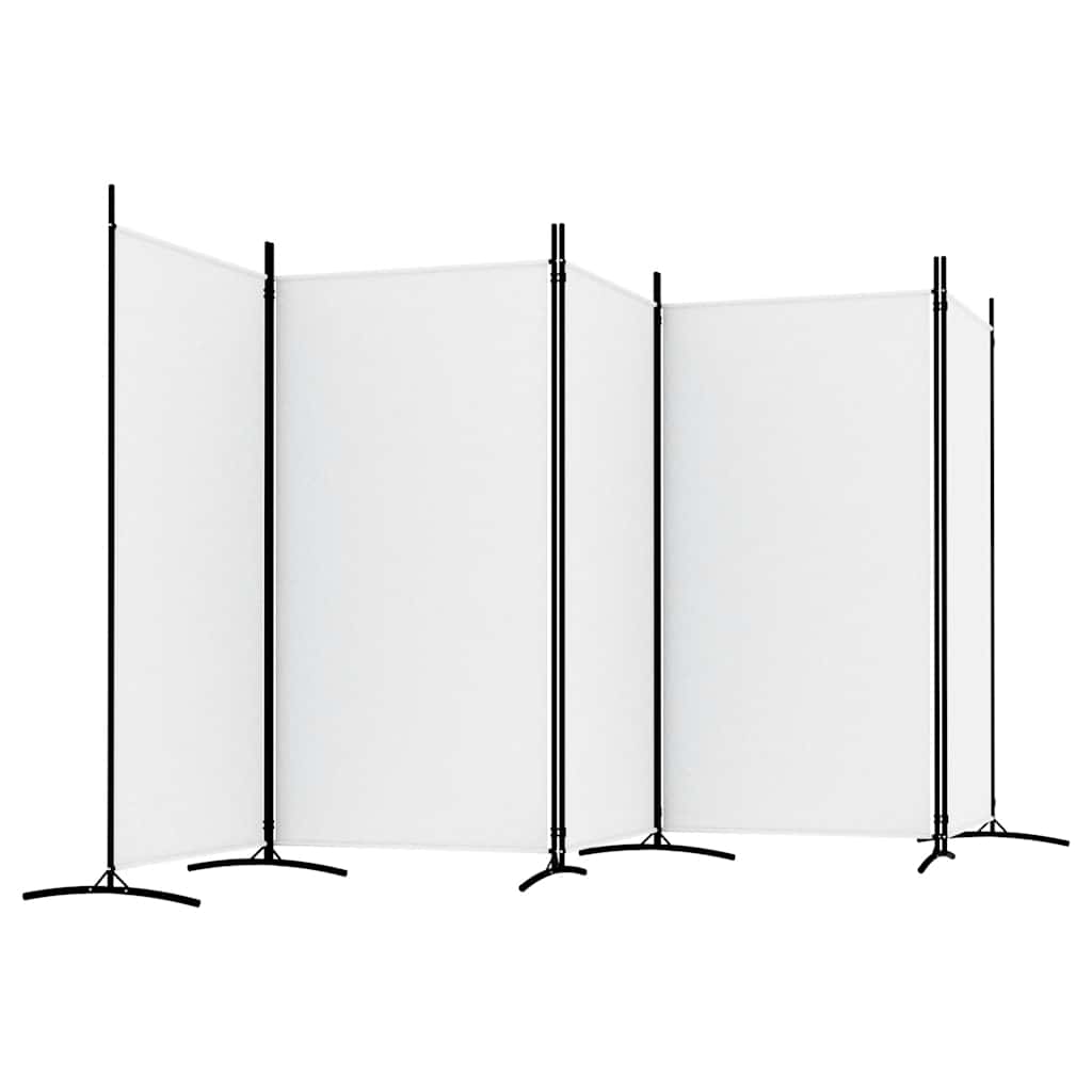 3-tlg. Raumteiler Weiß 260x180 cm Stoff